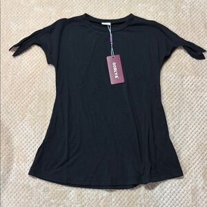 Black Tie Shoulder Casual Dress